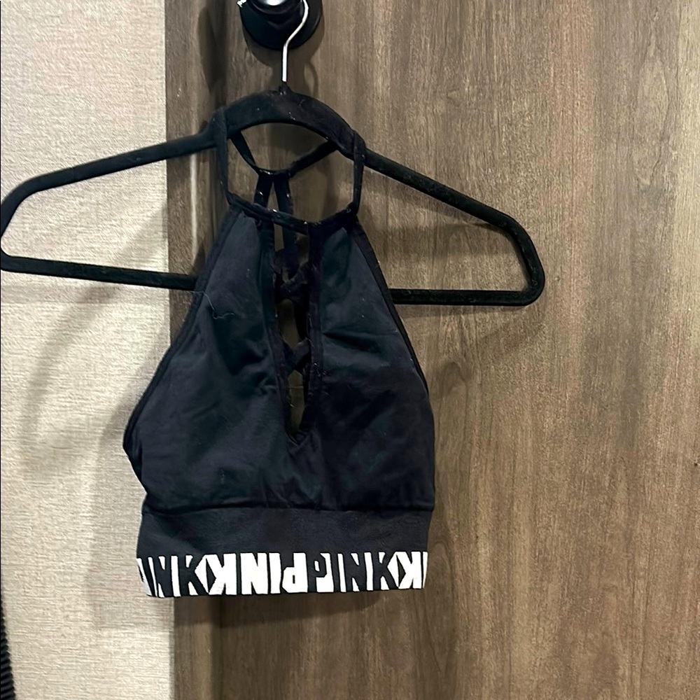 Black Halter Sports Bra